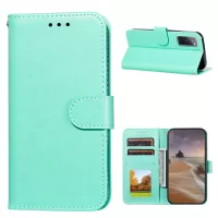 Dual-sided Magnetic Clasp Leather Wallet Stand Phone Case Shell for Samsung Galaxy S20 FE 4G/FE 5G/S20 Lite  -  Green