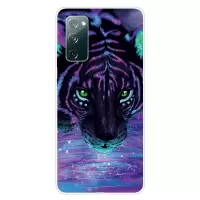 High Transmittance Patterned Shell for Samsung Galaxy S20 FE/S20 Fan Edition/S20 FE 5G/S20 Fan Edition 5G/S20 Lite TPU Case - Tiger
