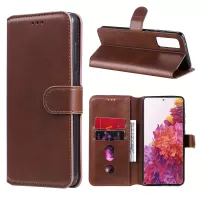 Wallet + Stand Classic Style Flip Leather Phone Case for Samsung Galaxy S20 FE/S20 Fan Edition/S20 FE 5G/S20 Fan Edition 5G/S20 Lite/S20 Lite - Brown