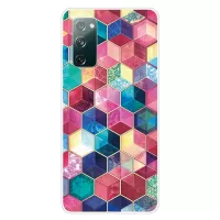 High Transmittance Patterned Shell for Samsung Galaxy S20 FE/S20 Fan Edition/S20 FE 5G/S20 Fan Edition 5G/S20 Lite TPU Case - Colorful Hexagon