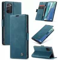 CASEME 013 Series Simplicity Auto-absorbed Leather Shell Wallet Case for Samsung Galaxy Note20/Note20 5G - Green