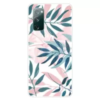 High Transmittance Patterned Shell for Samsung Galaxy S20 FE/S20 Fan Edition/S20 FE 5G/S20 Fan Edition 5G/S20 Lite TPU Case - Green Leaf