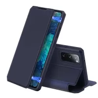 DUX DUCIS Skin X Magneic Absorption Leather Foldable Stand Case with Card Slots for Samsung Galaxy S20 FE/S20 Fan Edition/S20 FE 5G/S20 Fan Edition 5G/S20 Lite/S20 Lite - Blue