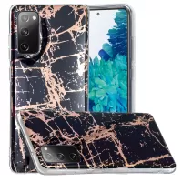 Marble Pattern Electroplating IMD TPU Phone Case for Samsung Galaxy S20 FE/S20 Fan Edition/S20 FE 5G/S20 Fan Edition 5G/S20 Lite - Black