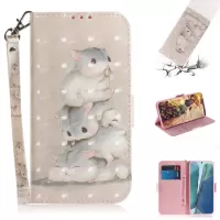 Pattern Printing Light Spot Decor Leather Phone Case for Samsung Galaxy Note20 4G/5G - Hamsters