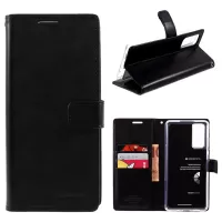 MERCURY GOOSPERY Blue Moon Leather Wallet Stand Case with Magnetic Clasp for Samsung Galaxy S20 FE 4G/FE 5G/S20 Lite - Black