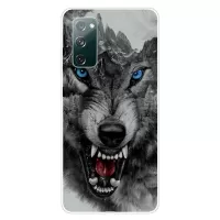 High Transmittance Patterned Shell for Samsung Galaxy S20 FE/S20 Fan Edition/S20 FE 5G/S20 Fan Edition 5G/S20 Lite TPU Case - Angry Wolf