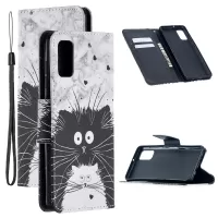 Pattern Printing PU Leather Wallet Stand Phone Cover for Samsung Galaxy S20 FE/S20 Fan Edition/S20 FE 5G/S20 Fan Edition 5G/S20 Lite - Two Cats
