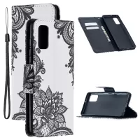 Pattern Printing PU Leather Wallet Stand Phone Cover for Samsung Galaxy S20 FE/S20 Fan Edition/S20 FE 5G/S20 Fan Edition 5G/S20 Lite - Lace Flower