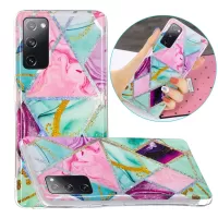 Marble Pattern Printing IMD Design TPU Cover for Samsung Galaxy S20 FE 4G/FE 5G/S20 Lite  - Triangle and Rhombus