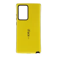 IFACE MALL PC + TPU Combo Cover Accessory Glossy Shell for Samsung Galaxy Note20 Ultra/Note20 Ultra 5G - Yellow