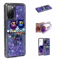 Glitter Powder Quicksand Patterned TPU Case for Samsung Galaxy S20 FE/S20 Fan Edition/S20 FE 5G/S20 Fan Edition 5G/S20 Lite - Couple Owls