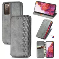 Auto-absorbed Diamond Texture PU Leather Cover for Samsung Galaxy S20 FE/S20 Fan Edition/S20 FE 5G/S20 Fan Edition 5G/S20 Lite - Grey