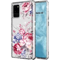 Electroplating Phone Cover Case with Pattern Printing for Samsung Galaxy Note 20 Ultra/Note 20 Ultra 5G - Glorious Blooms