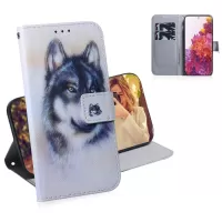 For Samsung Galaxy S20 FE/S20 Fan Edition/S20 FE 5G/S20 Fan Edition 5G/S20 Lite Pattern Printing Wallet Leather Phone Case - Wolf