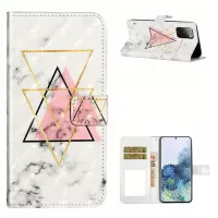 Light Spot Decor Pattern Printing Leather Case for Samsung Galaxy S20 FE/S20 Fan Edition/S20 FE 5G/S20 Fan Edition 5G/S20 Lite - Triangle