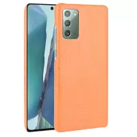 Crocodile Texture PU Leather Coated PC Cover for Samsung Galaxy Note20 4G/5G - Orange