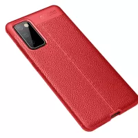 Litchi Texture TPU Case Shell for Samsung Galaxy S20 FE/S20 Fan Edition/S20 FE 5G/S20 Fan Edition 5G/S20 Lite - Red