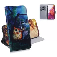 For Samsung Galaxy S20 FE/S20 Fan Edition/S20 FE 5G/S20 Fan Edition 5G/S20 Lite Pattern Printing Wallet Leather Phone Case - Owl