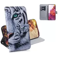 For Samsung Galaxy S20 FE/S20 Fan Edition/S20 FE 5G/S20 Fan Edition 5G/S20 Lite Pattern Printing Wallet Leather Phone Case - Tiger