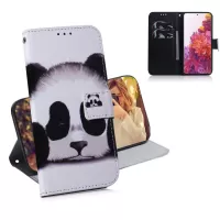 For Samsung Galaxy S20 FE/S20 Fan Edition/S20 FE 5G/S20 Fan Edition 5G/S20 Lite Pattern Printing Wallet Leather Phone Case - Panda