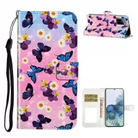 Light Spot Decor Pattern Printing Leather Case for Samsung Galaxy S20 FE/S20 Fan Edition/S20 FE 5G/S20 Fan Edition 5G/S20 Lite - Butterfly and Flower
