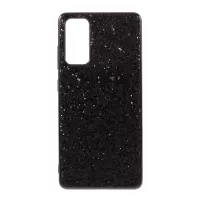 Glittering Sequins Design Plated TPU Frame + PC Hybrid Shell Case for Samsung Galaxy S20 FE/S20 Fan Edition/S20 FE 5G/S20 Fan Edition 5G/S20 Lite - Black