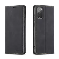 FORWENW Fantasy Series Skin Feeling Leather Case for Samsung Galaxy S20 FE 4G/FE 5G/S20 Lite - Black