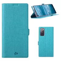 VILI K Series Wallet Stand Leather Cover for Samsung Galaxy S20 FE/S20 Fan Edition/S20 FE 5G/S20 Fan Edition 5G/S20 Lite - Blue