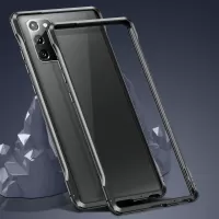 Le-Lock Series Shockproof Buckle Metal Frame Bumper Case for Samsung Galaxy Note20 4G/5G - Black