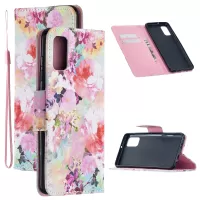 Pattern Printing PU Leather Wallet Stand Phone Cover for Samsung Galaxy S20 FE/S20 Fan Edition/S20 FE 5G/S20 Fan Edition 5G/S20 Lite - Beautiful Flower