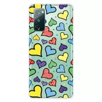 Printing Skin IMD TPU Cover for Samsung Galaxy S20 FE/S20 Fan Edition/S20 FE 5G/S20 Fan Edition 5G/S20 Lite - Colorful Love Hearts