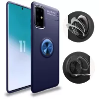 For Samsung Galaxy S20 FE/S20 Fan Edition/S20 FE 5G/S20 Fan Edition 5G/S20 Lite TPU Case with Finger Ring Kickstand - Blue