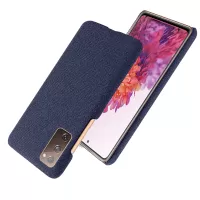 Cloth Texture Plastic Back Case for Samsung Galaxy S20 FE/S20 Fan Edition/S20 FE 5G/S20 Fan Edition 5G/S20 Lite - Blue