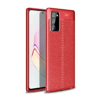 Litchi Texture TPU Back Case for Samsung Galaxy Note 20/Note 20 5G - Red
