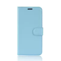 Magnetic Leather Litchi Skin Case for Samsung Galaxy S20 FE/S20 Fan Edition/S20 FE 5G/S20 Fan Edition 5G/S20 Lite - Blue