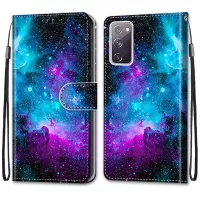 Pattern Printing Phone Case for Samsung Galaxy S20 FE/S20 Fan Edition/S20 FE 5G/S20 Fan Edition 5G/S20 Lite, PU Leather Stand Flip Wallet Cover - Universe