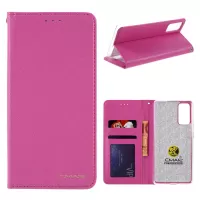 CMAI2 Auto-absorbed Folio PU Leather Cover with Card Slots for Samsung Galaxy S20 FE/S20 Fan Edition/S20 FE 5G/S20 Fan Edition 5G/S20 Lite - Rose