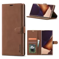 FORWENW F1 Series Leather Wallet Stand Cover Case for Samsung Galaxy Note20 Ultra 5G / Galaxy Note20 Ultra - Brown