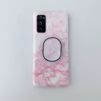 Kickstand Simple Marble Patterned TPU Cover for Samsung Galaxy S20 FE/S20 Fan Edition/S20 FE 5G/S20 Fan Edition 5G/S20 Lite - Style A