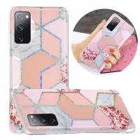 Marble Pattern Printing IMD Design TPU Cover for Samsung Galaxy S20 FE 4G/FE 5G/S20 Lite  - Pink/Rhombus