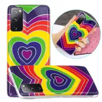 Marble Pattern Printing IMD Design TPU Cover for Samsung Galaxy S20 FE 4G/FE 5G/S20 Lite  - Heart