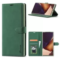 FORWENW F1 Series Leather Wallet Stand Cover Case for Samsung Galaxy Note20 4G/5G - Green