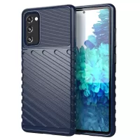 Thunder Series Twill Texture Soft TPU Phone Case for Samsung Galaxy S20 FE/S20 Fan Edition/S20 FE 5G/S20 Fan Edition 5G/S20 Lite - Blue