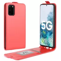 Crazy Horse Leather Vertical Flip Cover for Samsung Galaxy S20 FE/S20 Fan Edition/S20 FE 5G/S20 Fan Edition 5G/S20 Lite - Red