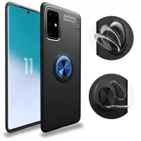 For Samsung Galaxy S20 FE/S20 Fan Edition/S20 FE 5G/S20 Fan Edition 5G/S20 Lite TPU Case with Finger Ring Kickstand - Black / Blue