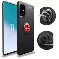 For Samsung Galaxy S20 FE/S20 Fan Edition/S20 FE 5G/S20 Fan Edition 5G/S20 Lite TPU Case with Finger Ring Kickstand - Black / Red