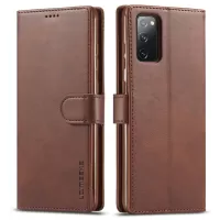 LC.IMEEKE Leather Wallet Stand Case with Reserved Front Cutout for Samsung Galaxy S20 FE/S20 Fan Edition/S20 FE 5G/S20 Fan Edition 5G/S20 Lite - Coffee