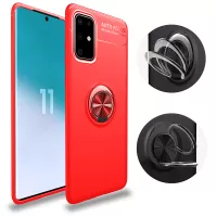 For Samsung Galaxy S20 FE/S20 Fan Edition/S20 FE 5G/S20 Fan Edition 5G/S20 Lite TPU Case with Finger Ring Kickstand - Red