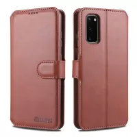 AZNS Wallet Leather Stand Case for Samsung Galaxy S20 FE/S20 Fan Edition/S20 FE 5G/S20 Fan Edition 5G/S20 Lite - Brown
